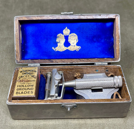 Cased Vintage King George VI Coronation Wilkinson Sword Auto-Strop Razor – Excellent Condition