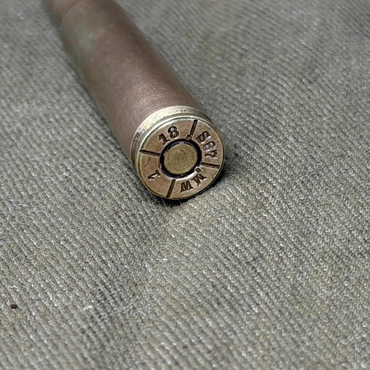 Original WW1 German 7.92mm Mauser Cartridge – MW Schönebeck – January 1918 – S67 – Inert
