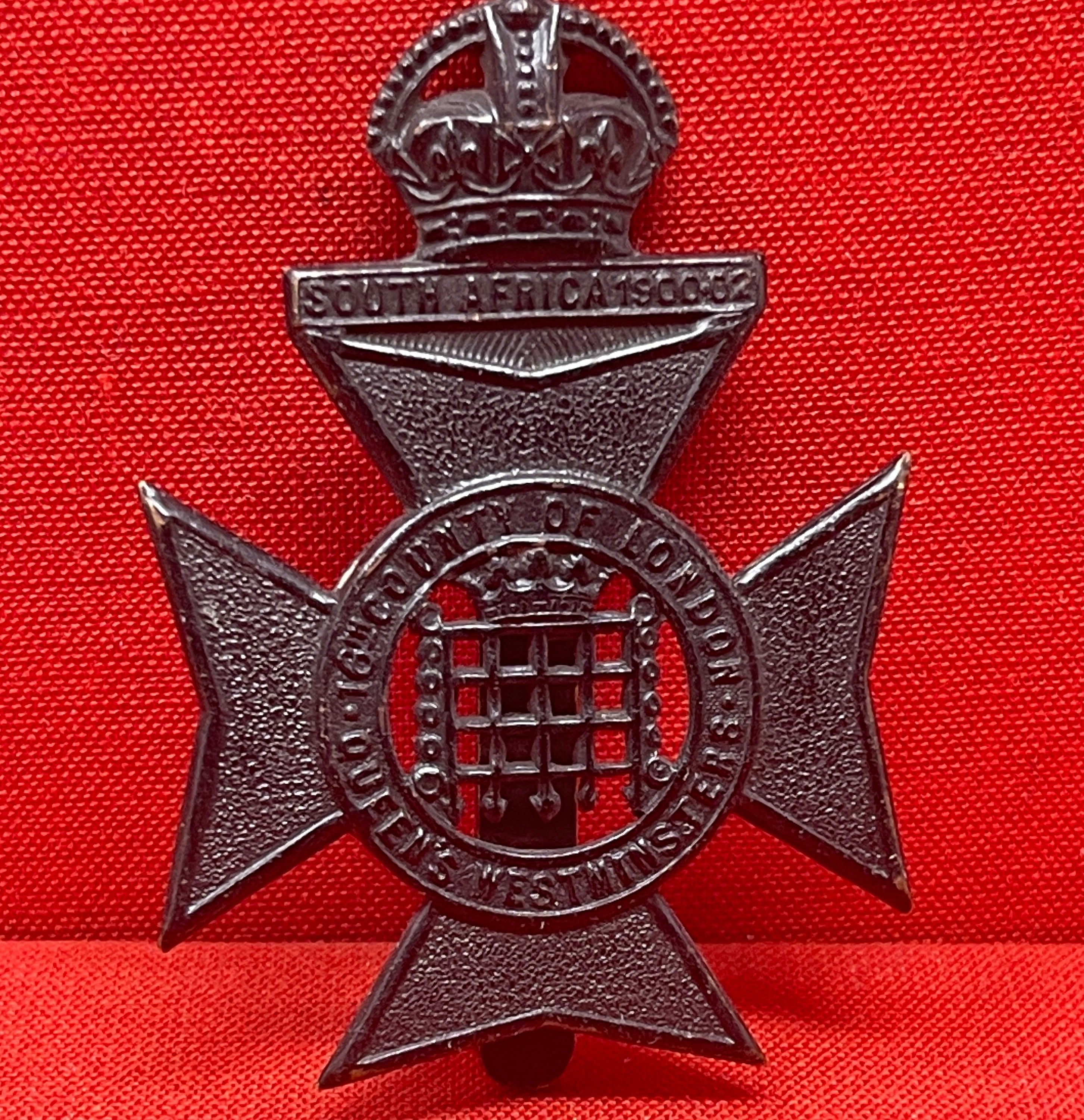 King’s Crown Rifles Regiment Cap Badge – British Army Beret Metal Clip Badge – Brass