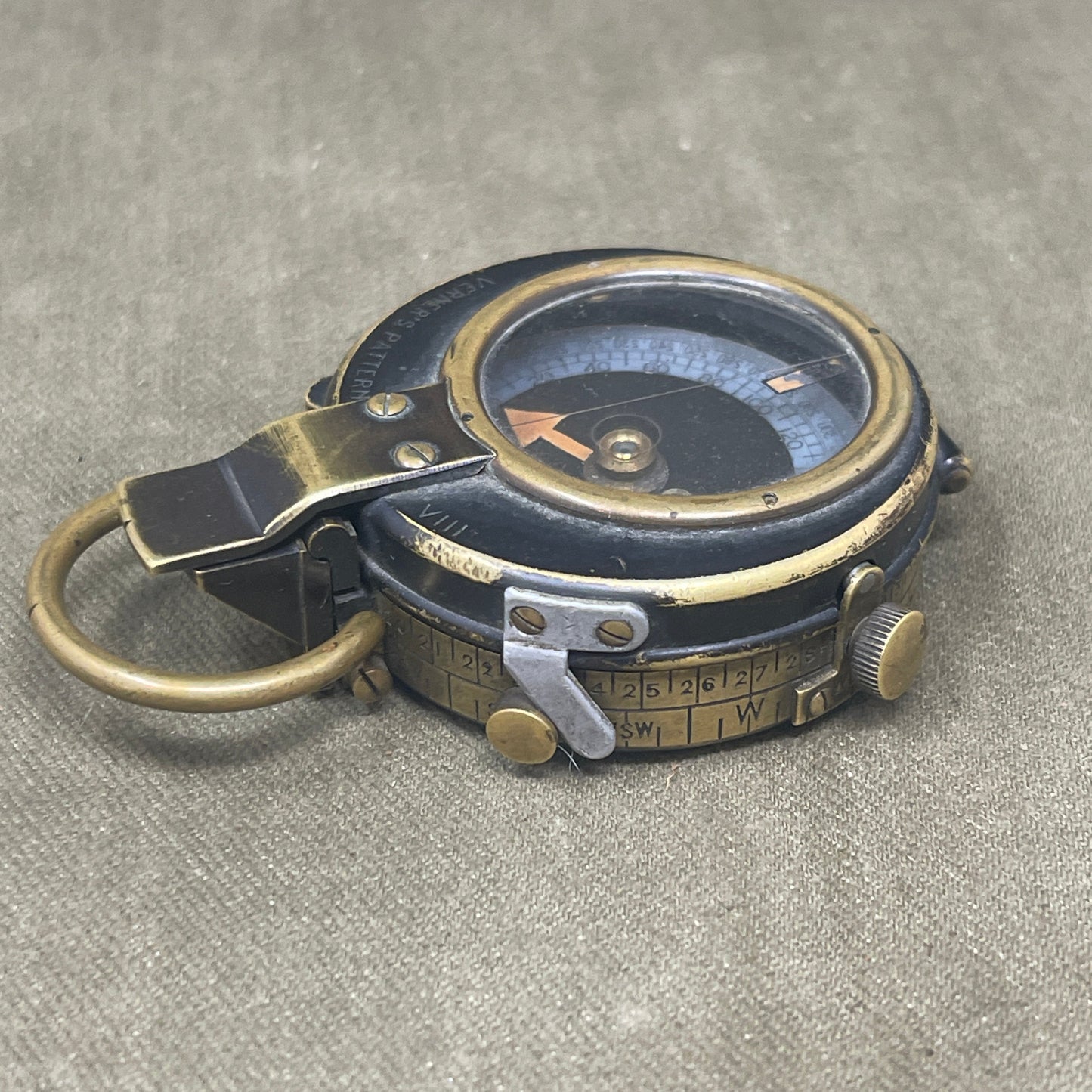 WWI British Prismatic Compass Made by E Koehn Geneve Suisse