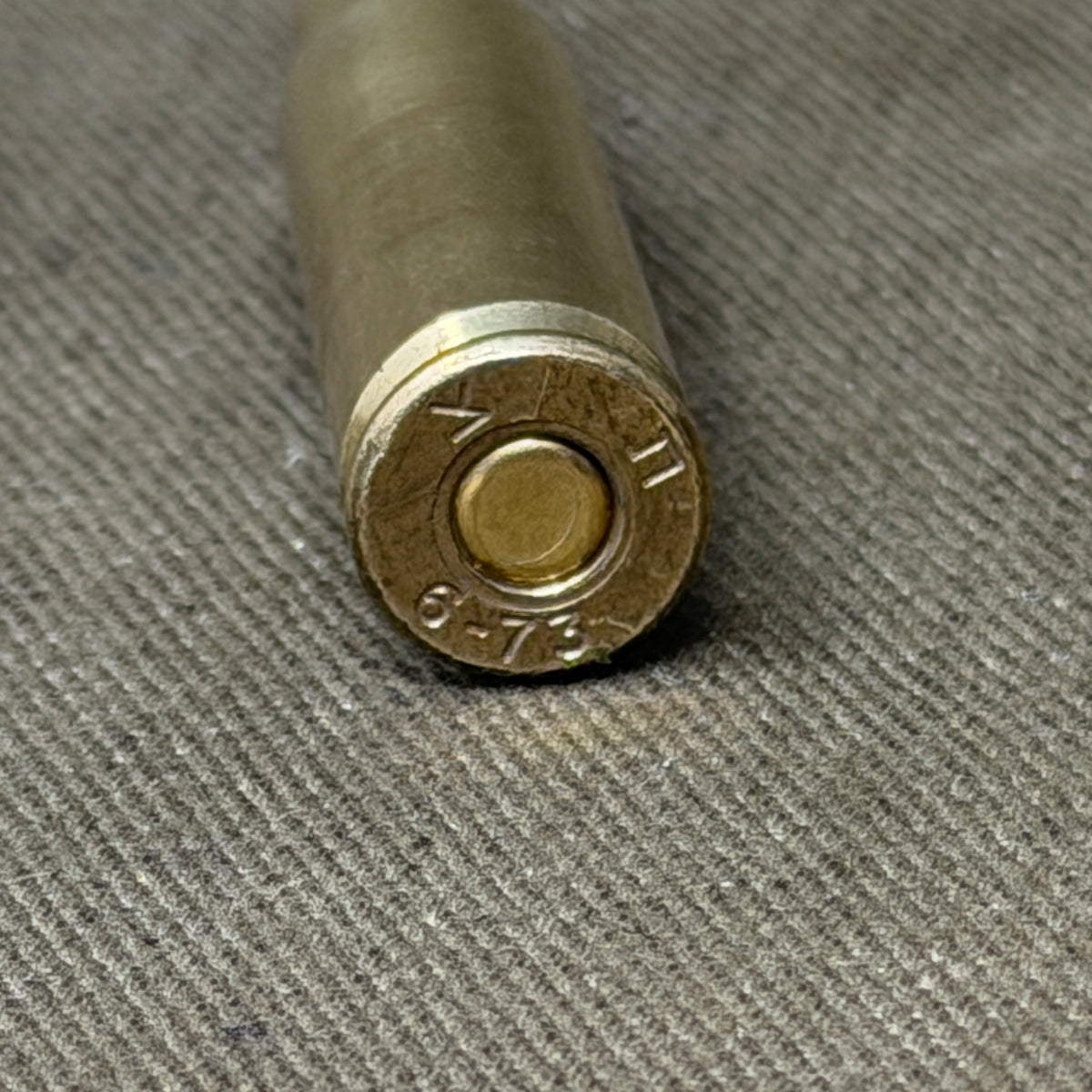 Vintage Israeli IDF 7.62×51mm NATO (.308) inert military cartridge. Original Israeli military surplus collector's display round. 18+.
