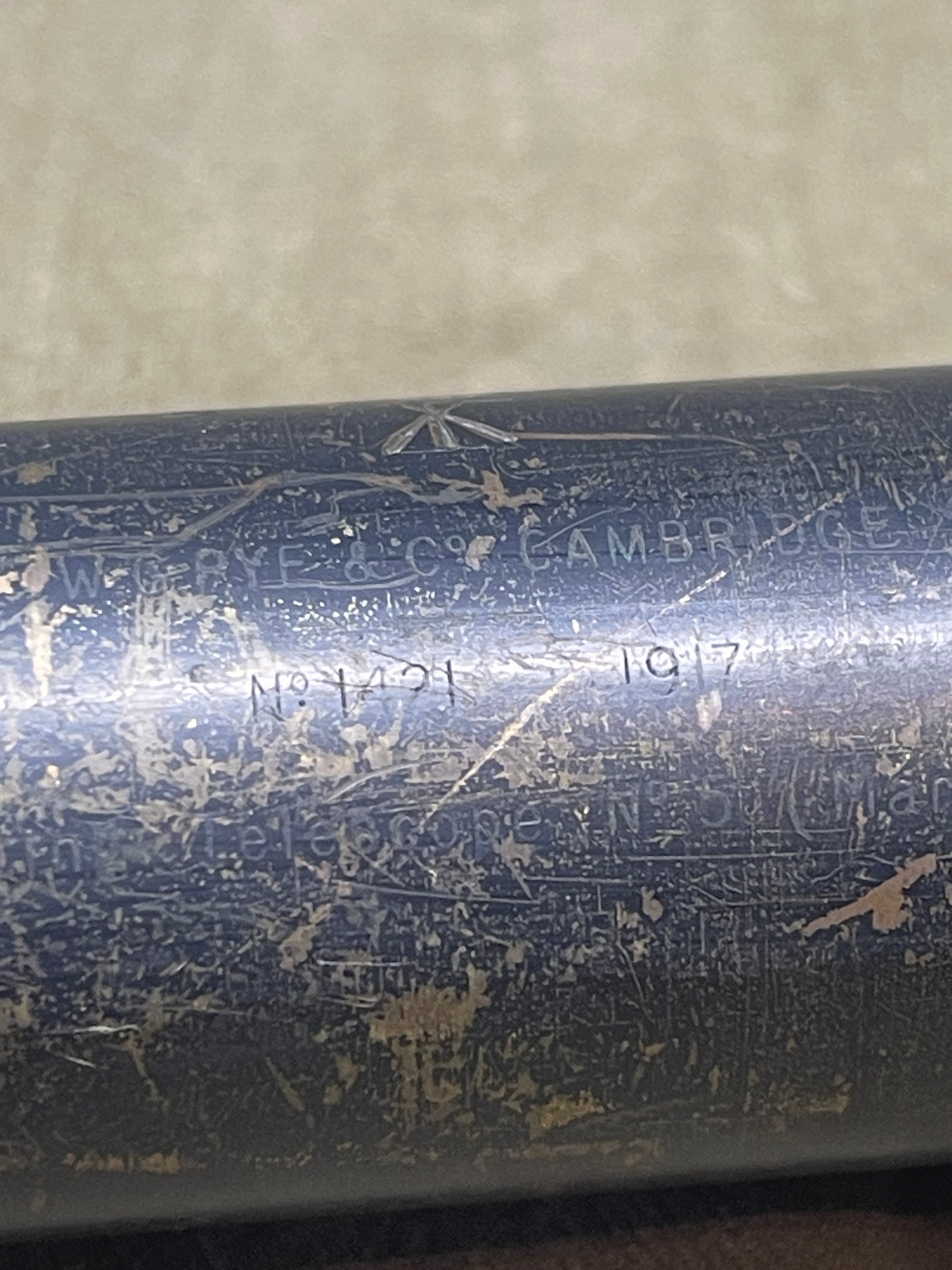 WW1 British Artillery Sighting telescope No5 1917 Pye & Co Cambridge
