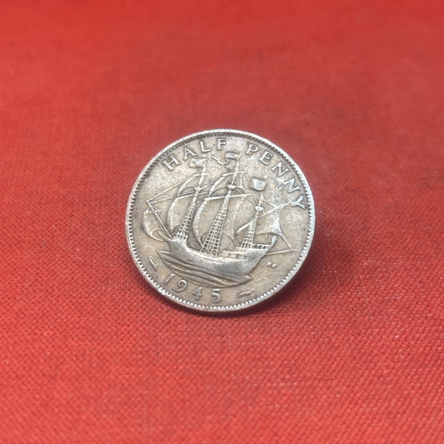 King George VI 1945 Half Penny