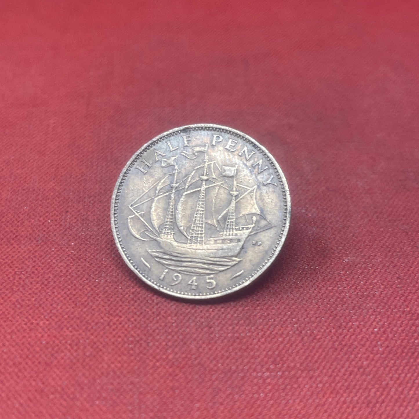 King George VI 1945 Half Penny