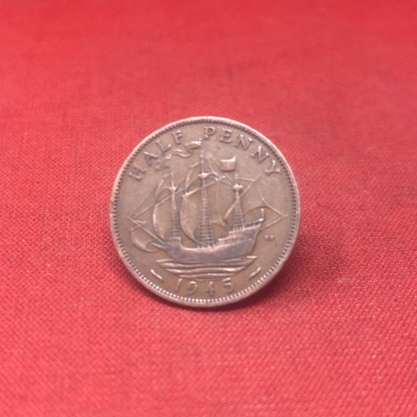 King George VI 1945 Half Penny