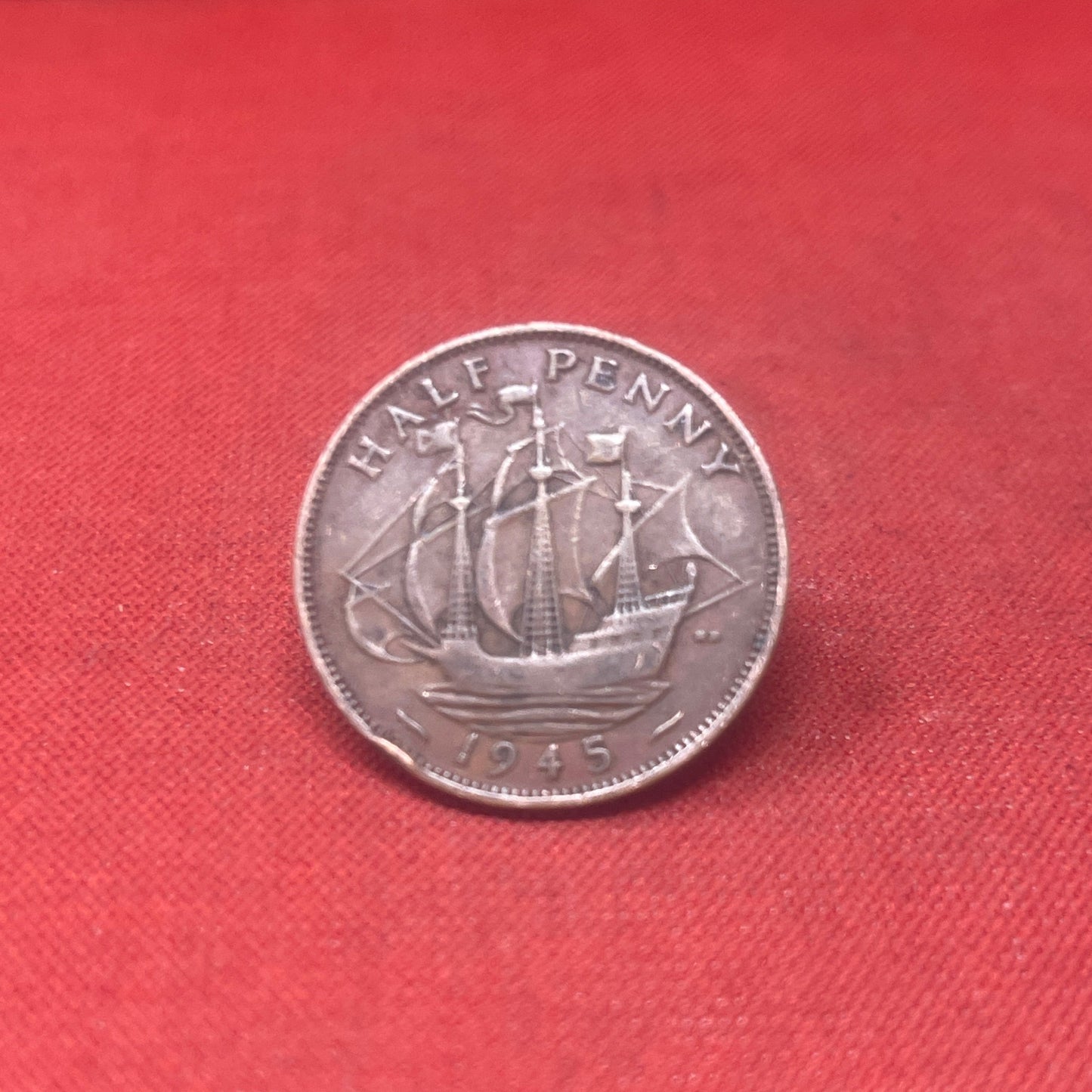 King George VI 1945 Half Penny