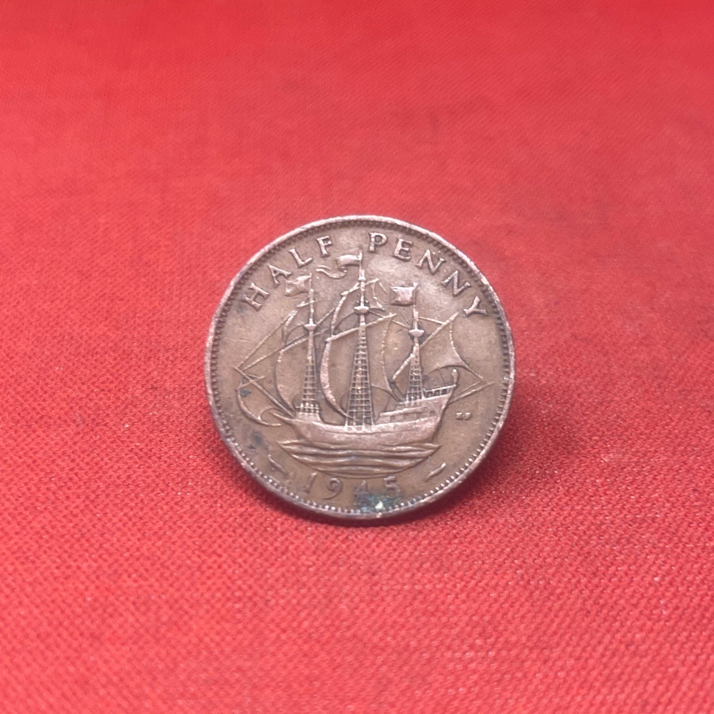 King George VI 1945 Half Penny