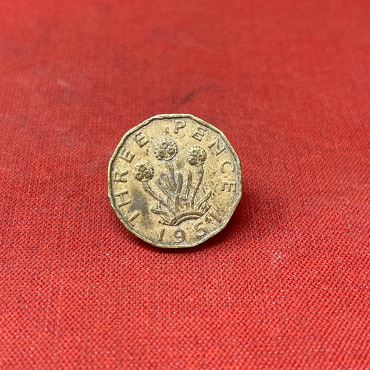 King George VI 1951 Threepence Coin