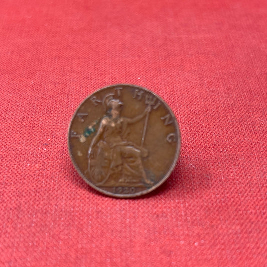 Discover the King George V Farthing, minted from 1911 to 1936. Featuring the iconic Britannia design and King George V's portrait, these historic bronze coins are perfect for collectors and history enthusiasts.