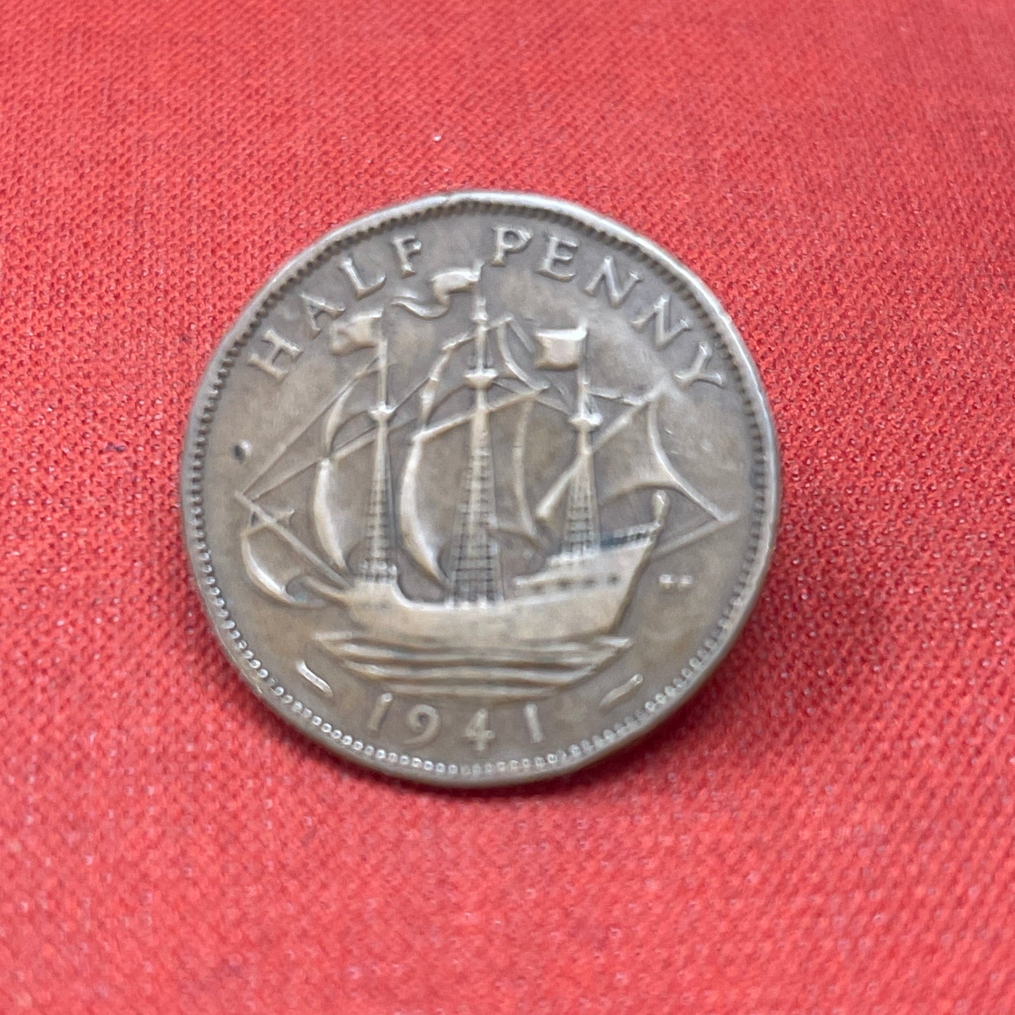 King George VI 1941 Half Penny