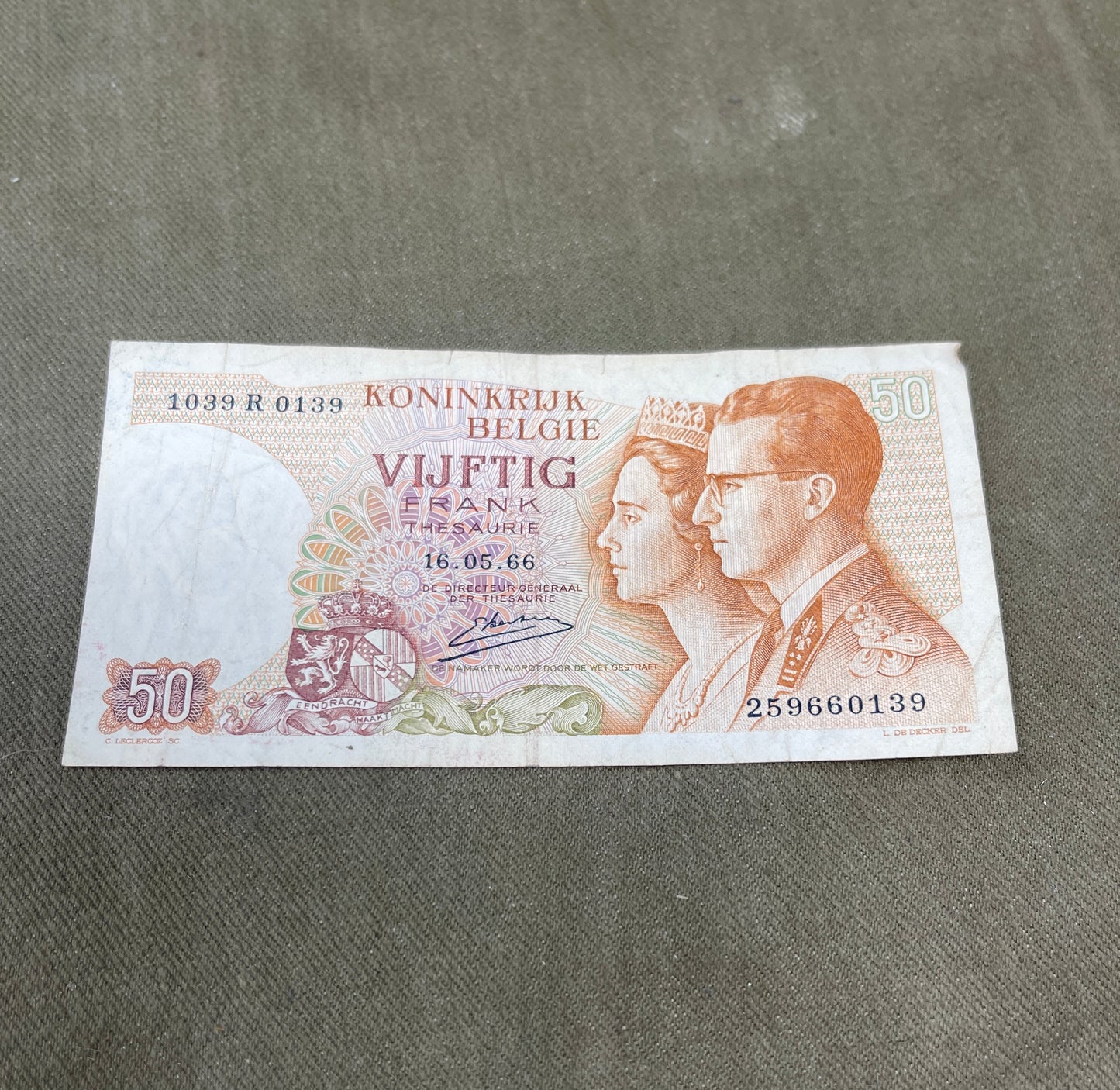 Collection of Vintage Bank of Belgium Banknotes – Mixed Denominations