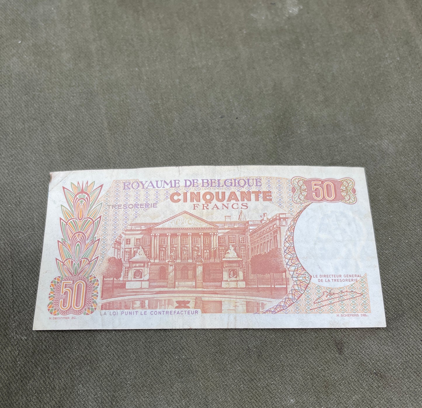 Collection of Vintage Bank of Belgium Banknotes – Mixed Denominations