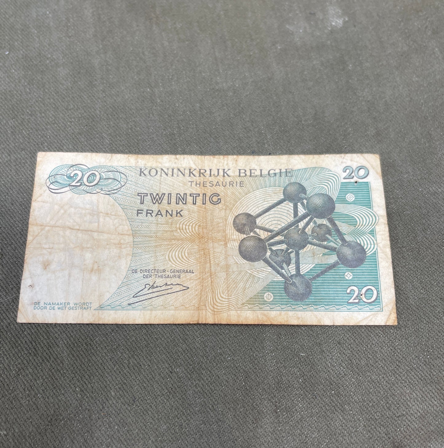 Collection of Vintage Bank of Belgium Banknotes – Mixed Denominations