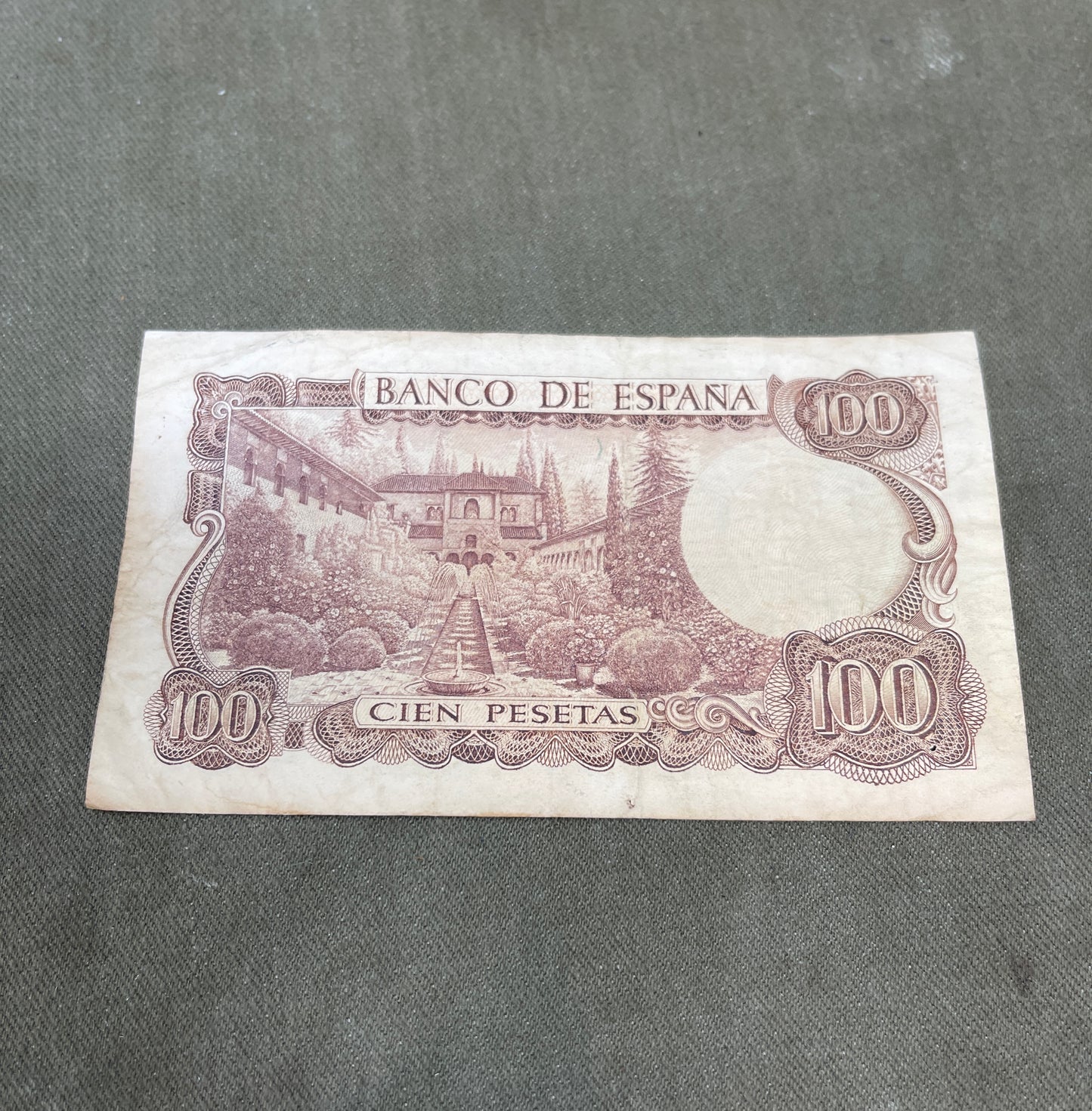 Vintage Bank of Spain Cien 100 Pesetas