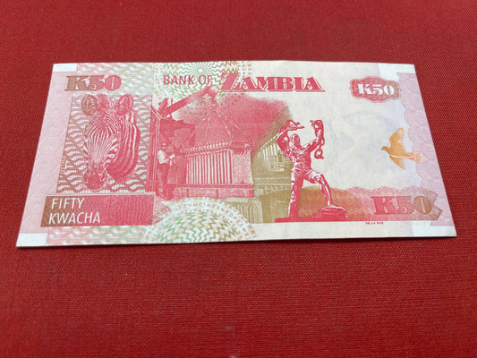 Bank of Zambia 50 Kwacha Serial BO/03 077361