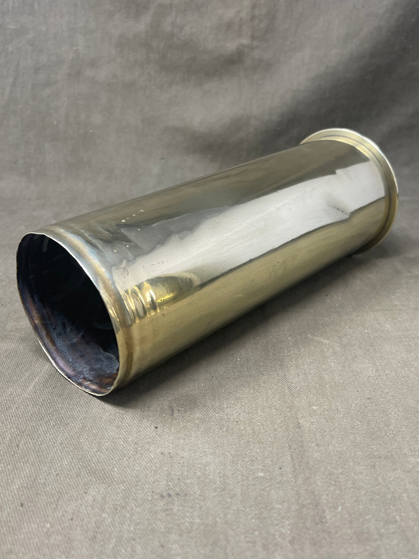 German WW1 Brass 75mm Cartridge Case Dated Juni 1915 Karlsruhe Patronenfabrik