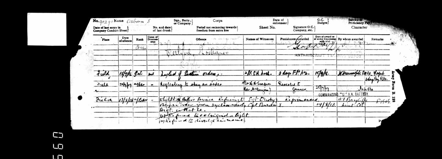 ww1 soldiers service record