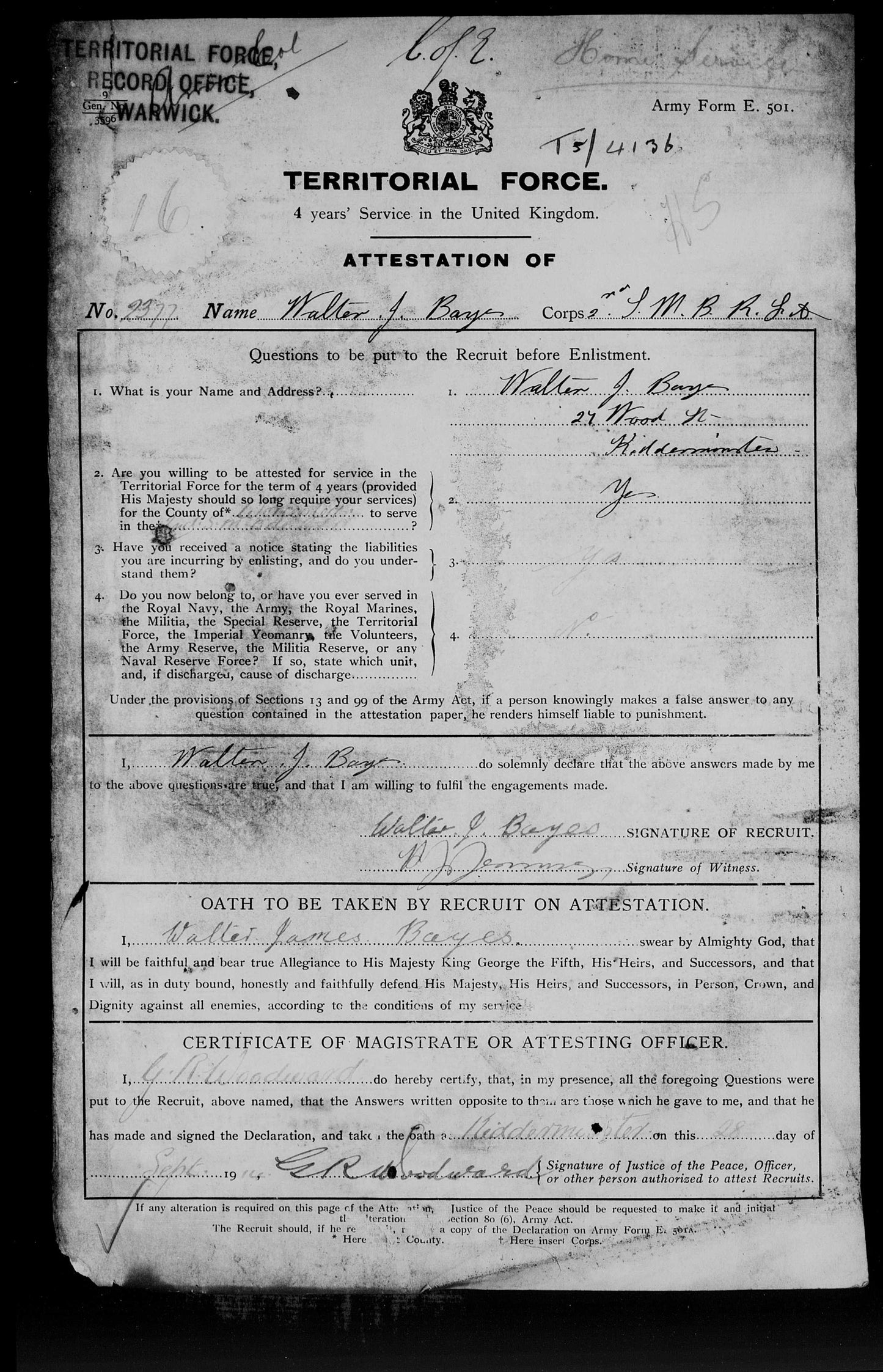 ww1 soldiers service record
