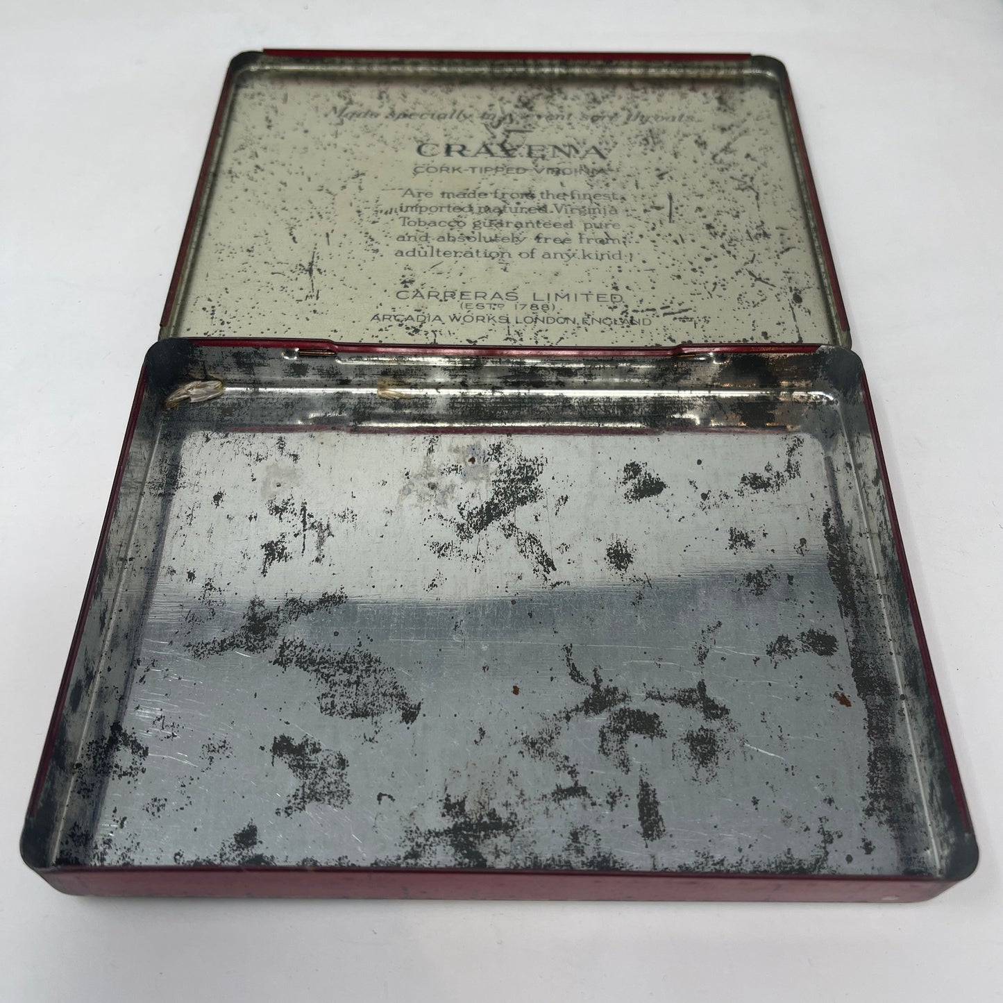 Empty Craven A Cigarette Tin