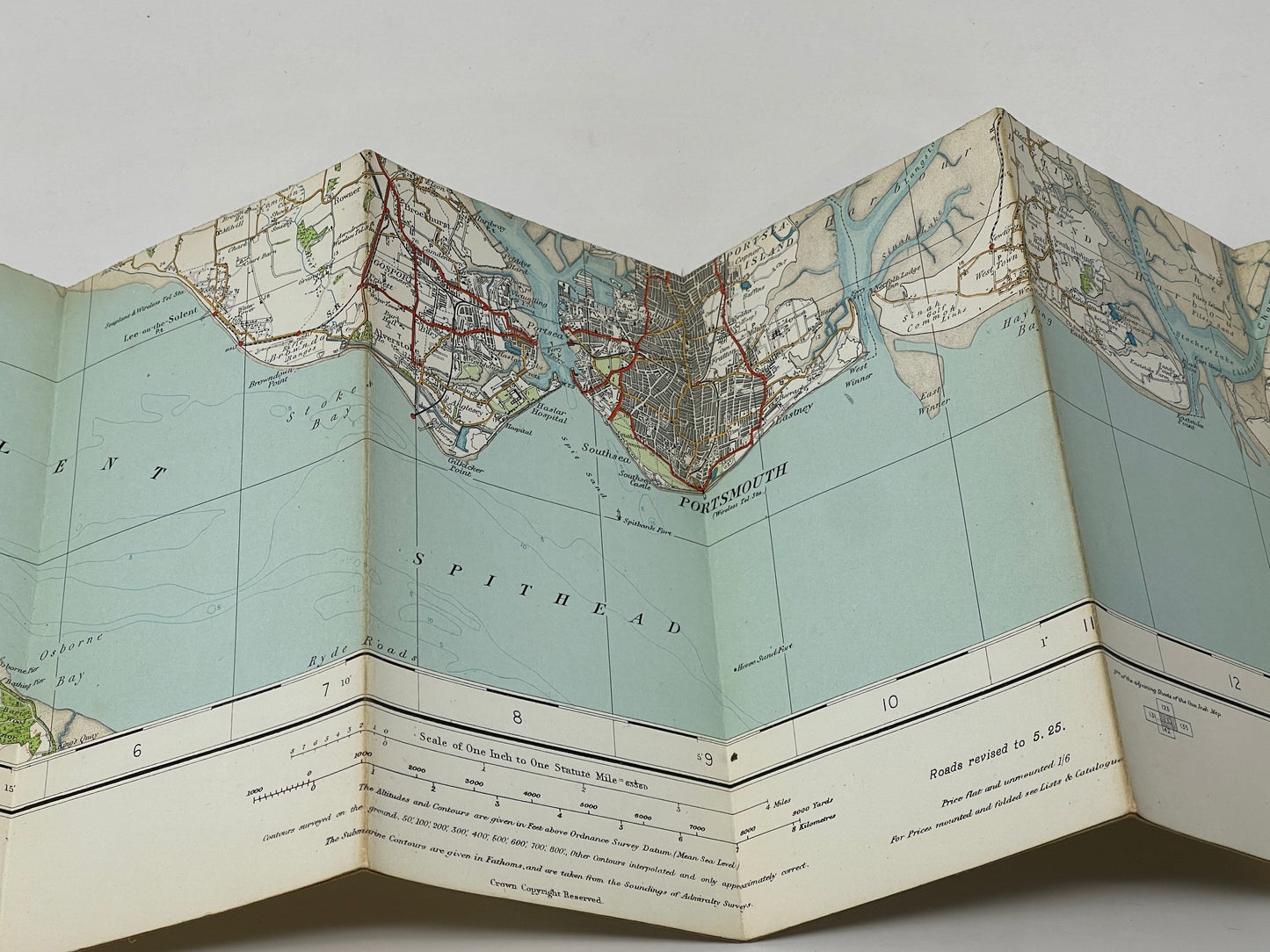 Vintage Ordnance Survey Map Portsmouth Southampton