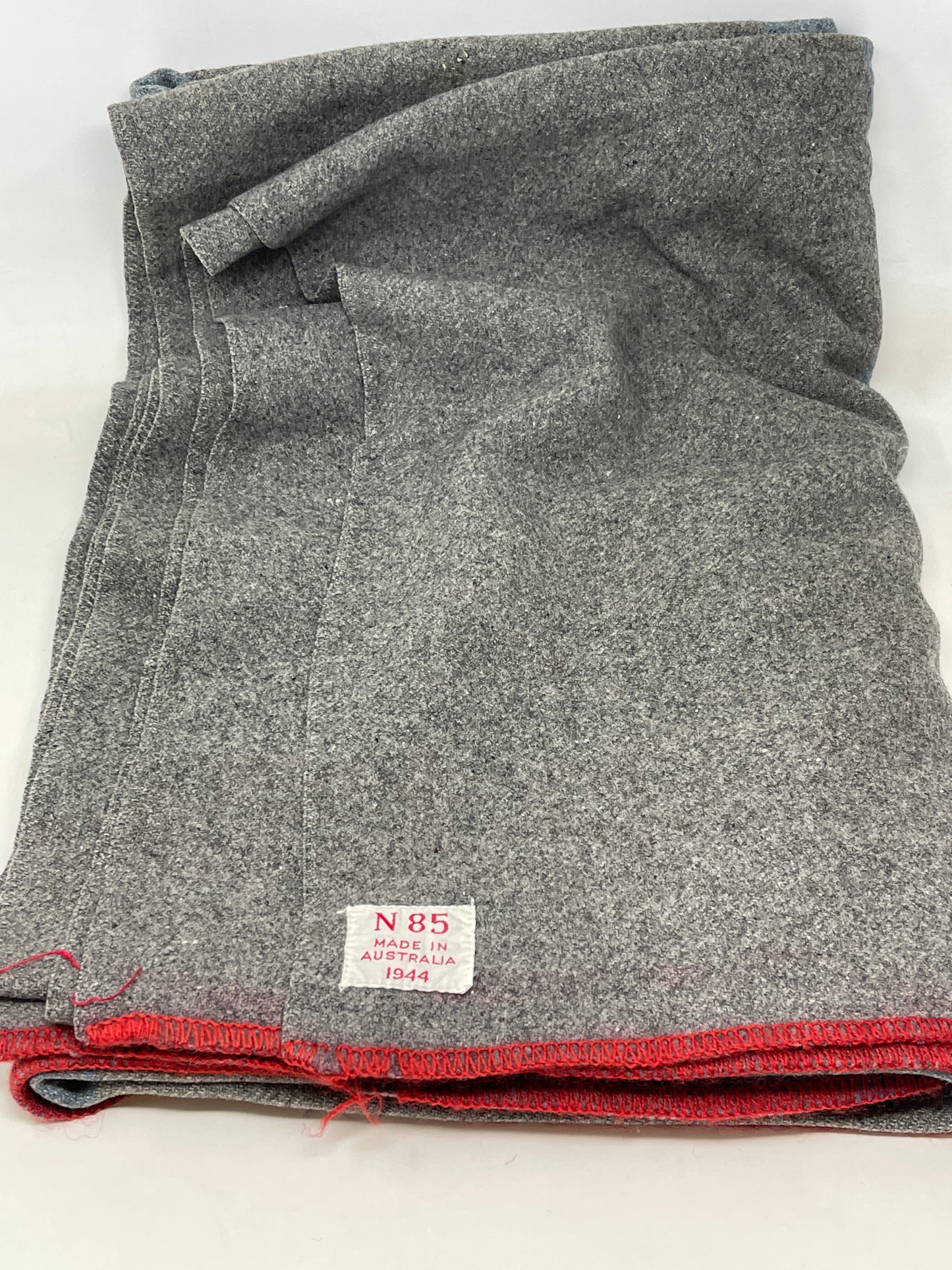 1944 Dated Australian Army Blanket N85 showing folded with date label