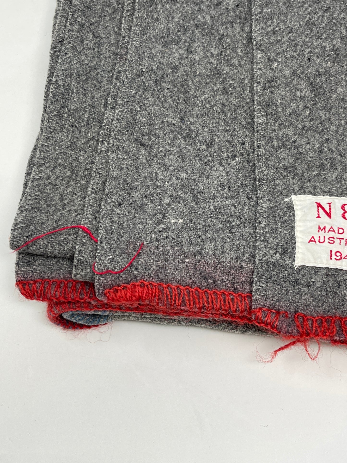close up image of 1944 Dated Australian Army Blanket N85