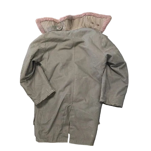 Original Swedish Army M1909 Sheepskin Lined Canvas Field Coat – WW2 Era