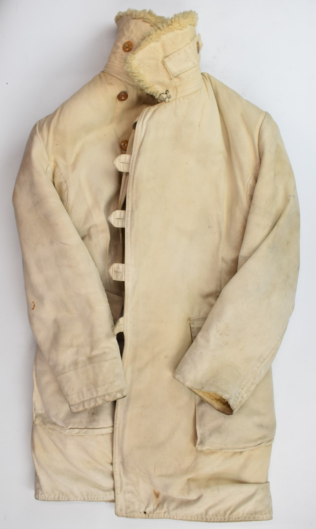 Swedish army sheepskin on sale coat