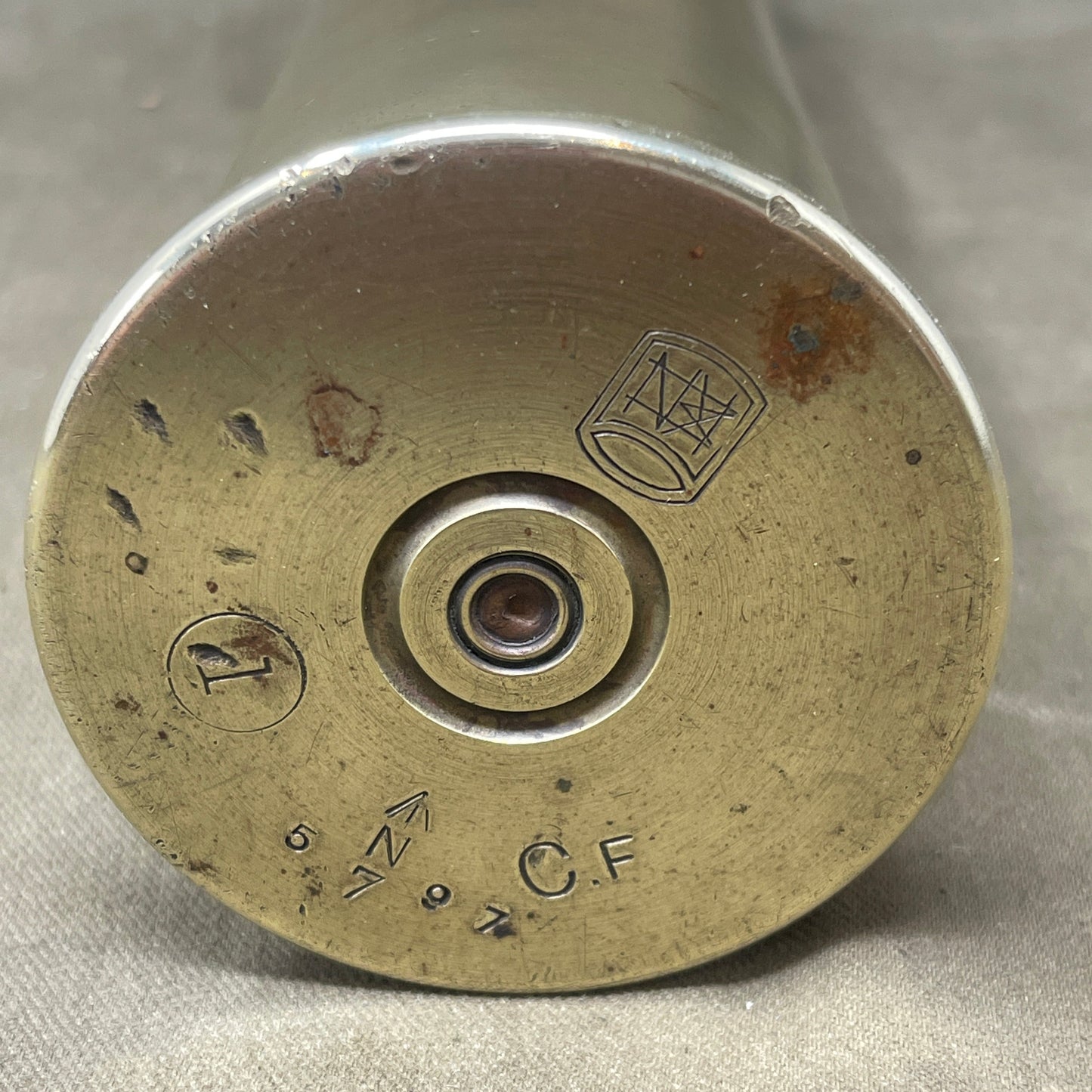 British 6 PR Brass Shell Case Kynoch