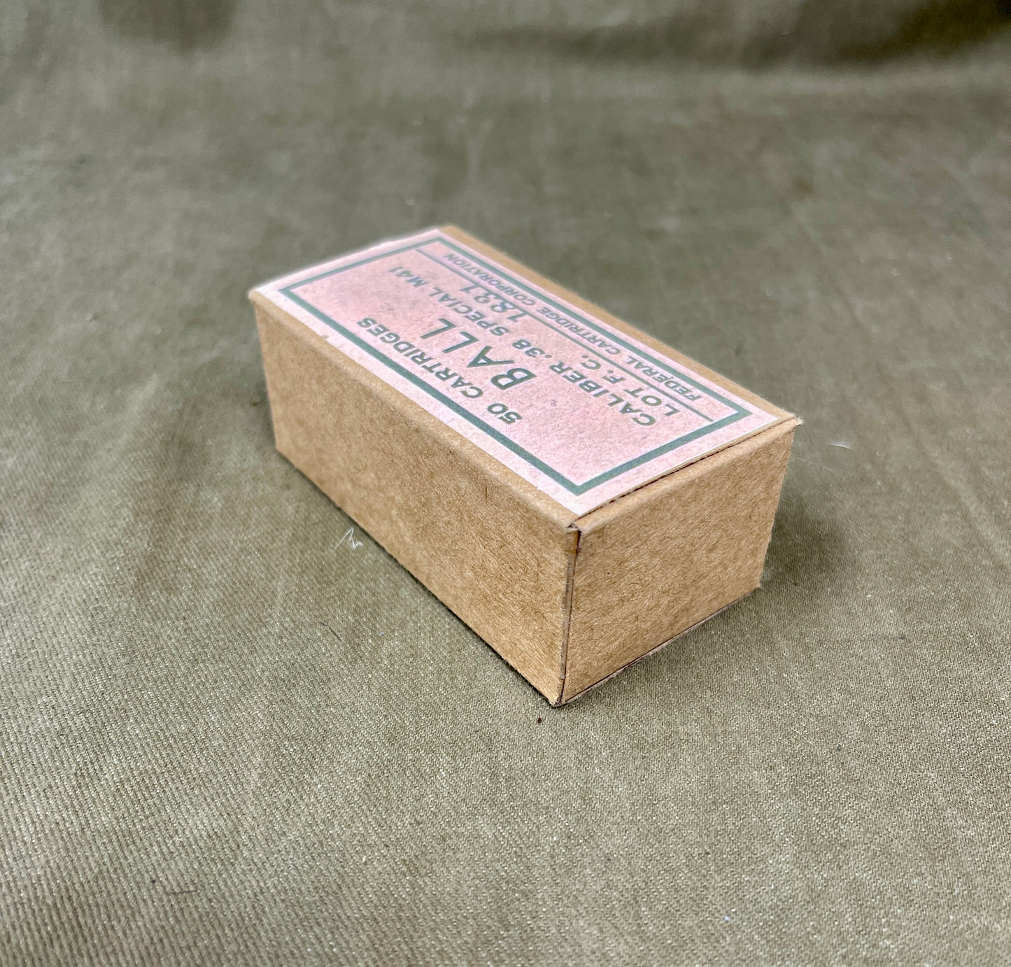 Reproduction Vietnam-Era Box — 50 INERT .38 Special Ball Cartridges