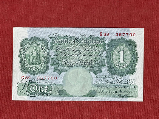 C.P. Mahon, One Pound, G89 367700 ( Dugg. B.212 ) Series "A" Britannia Issue November 1928