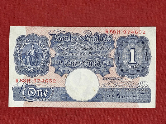 K.O. Peppiatt, One Pound, R88H974652 ( Dugg. B.249 ) Emergency Issue Banknote