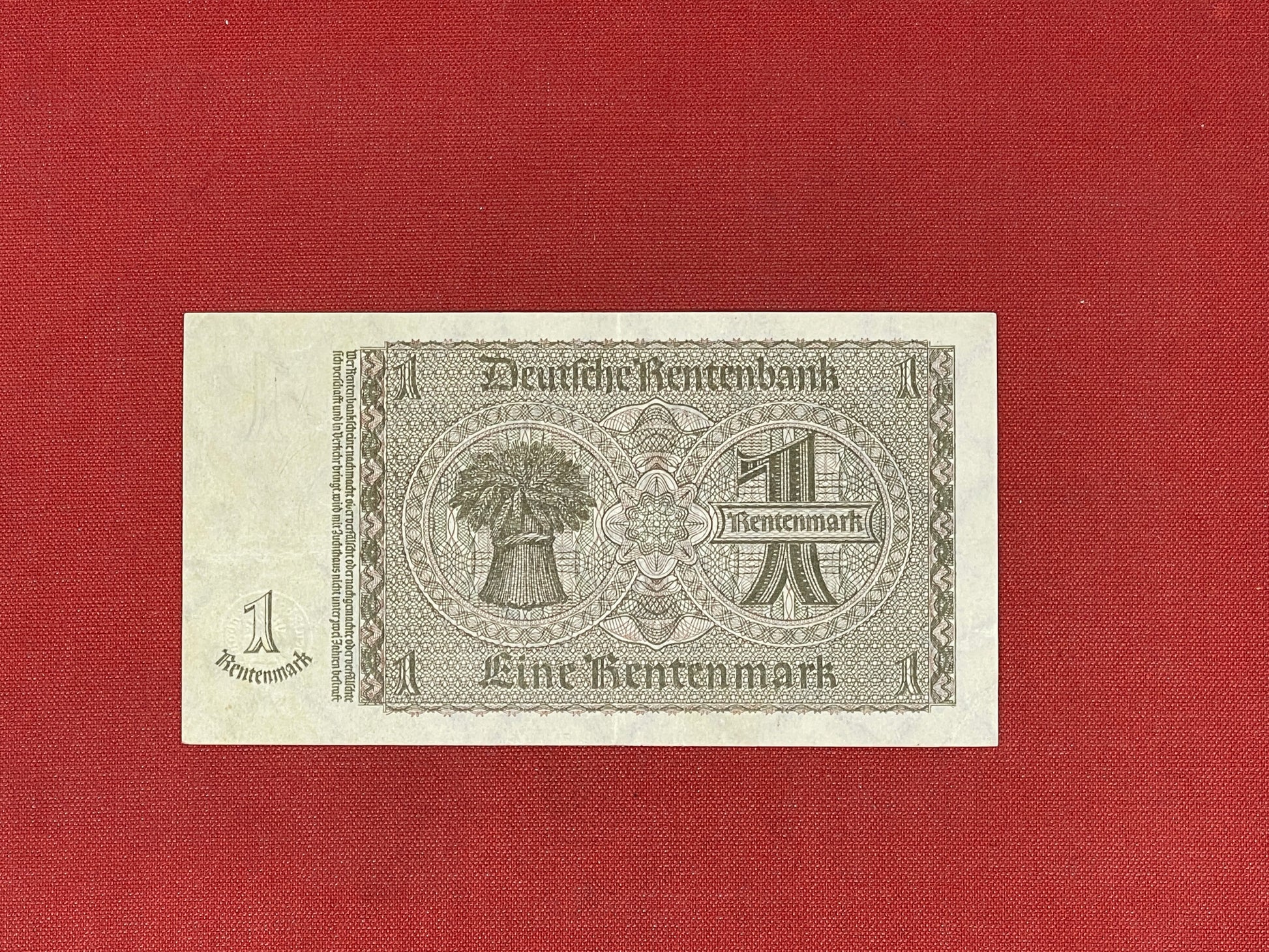 Germany 1 Rentenmark 1937 Banknote
