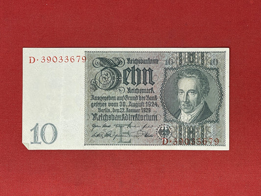 German 10 Reichsbanknote  1924