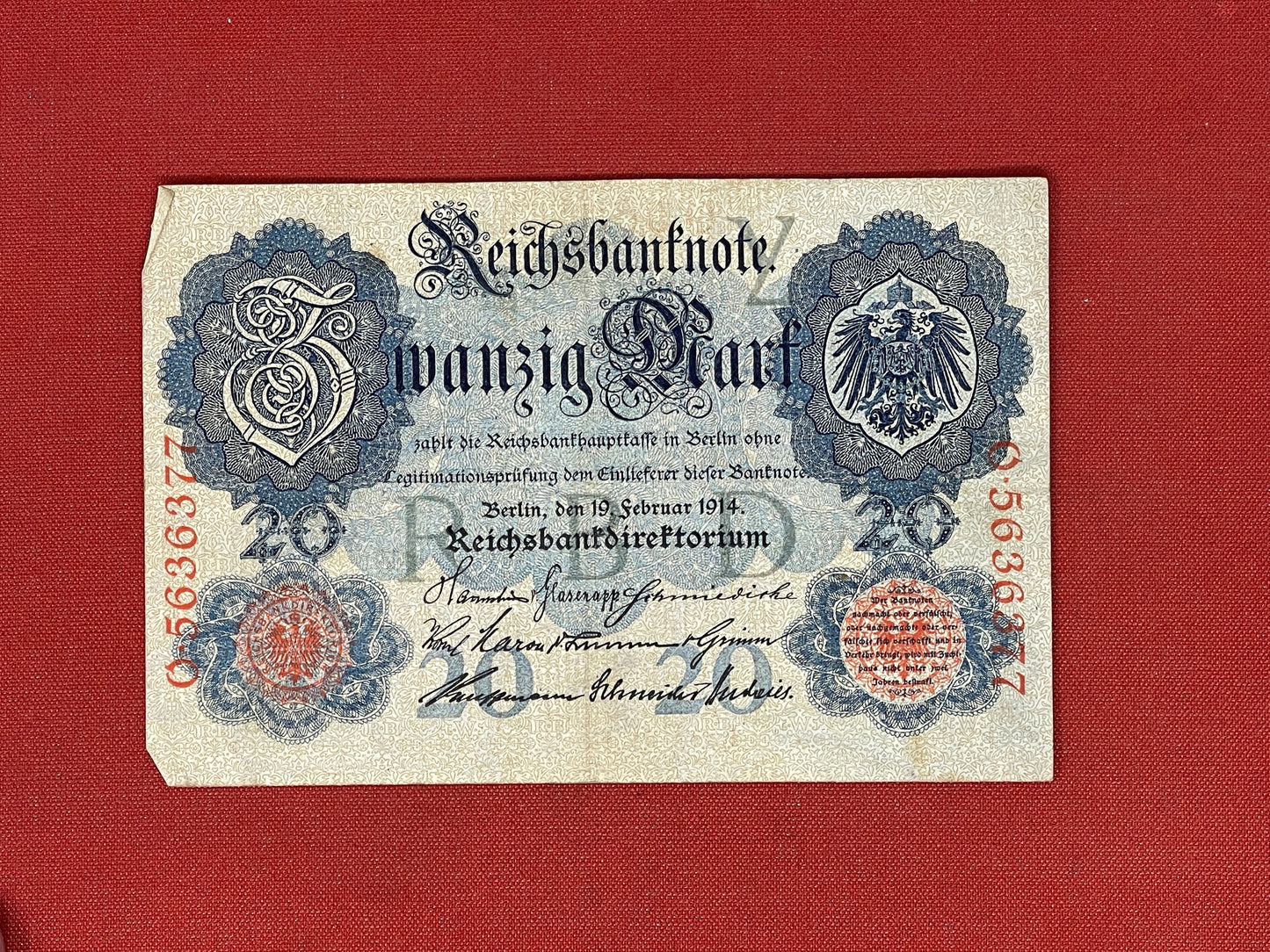 20 Reichsbanknote 1914 Banknote