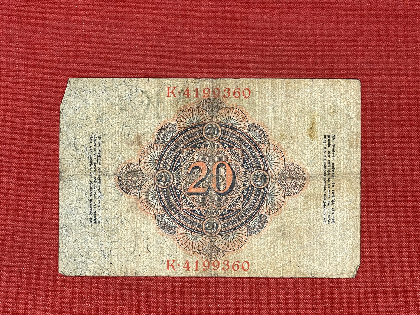 20 Reichsbanknote 1914 Banknote