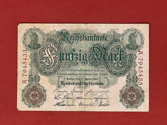 Germany. Imperial Bank. 1883-1918.  50 Reichsmark