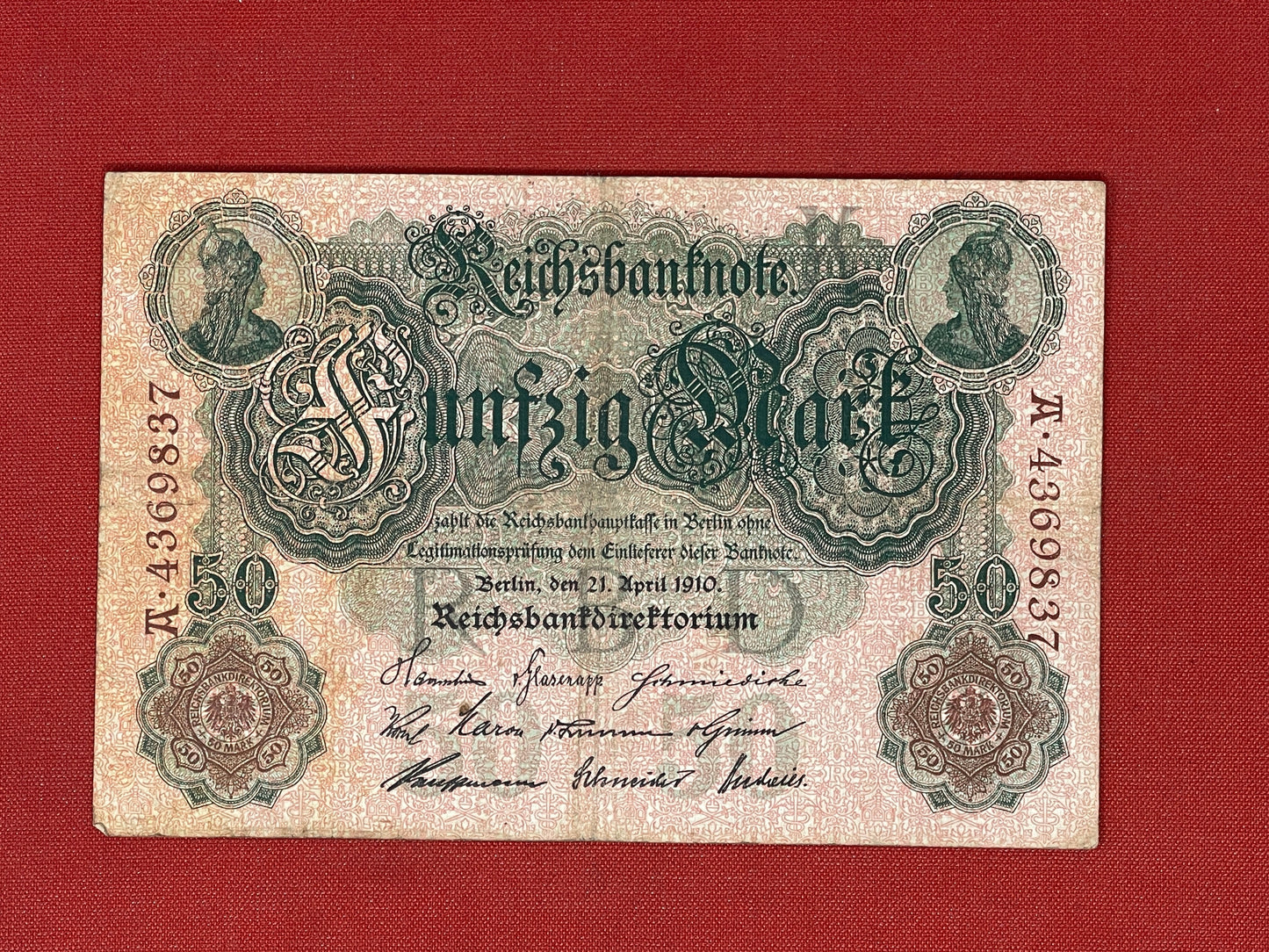 Imperial Bank. 1883-1918.  50 Reichsmark