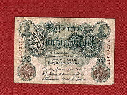 Imperial Bank. 1883-1918.  50 Reichsmark