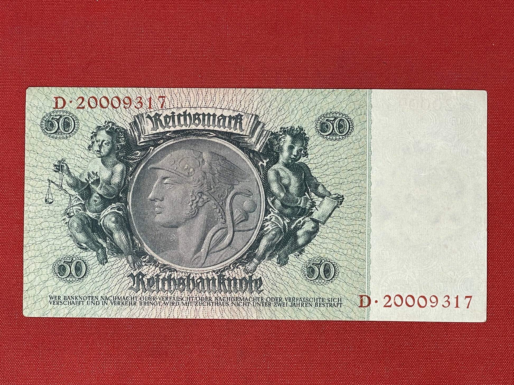 German 50 Mark Reichsbank Note