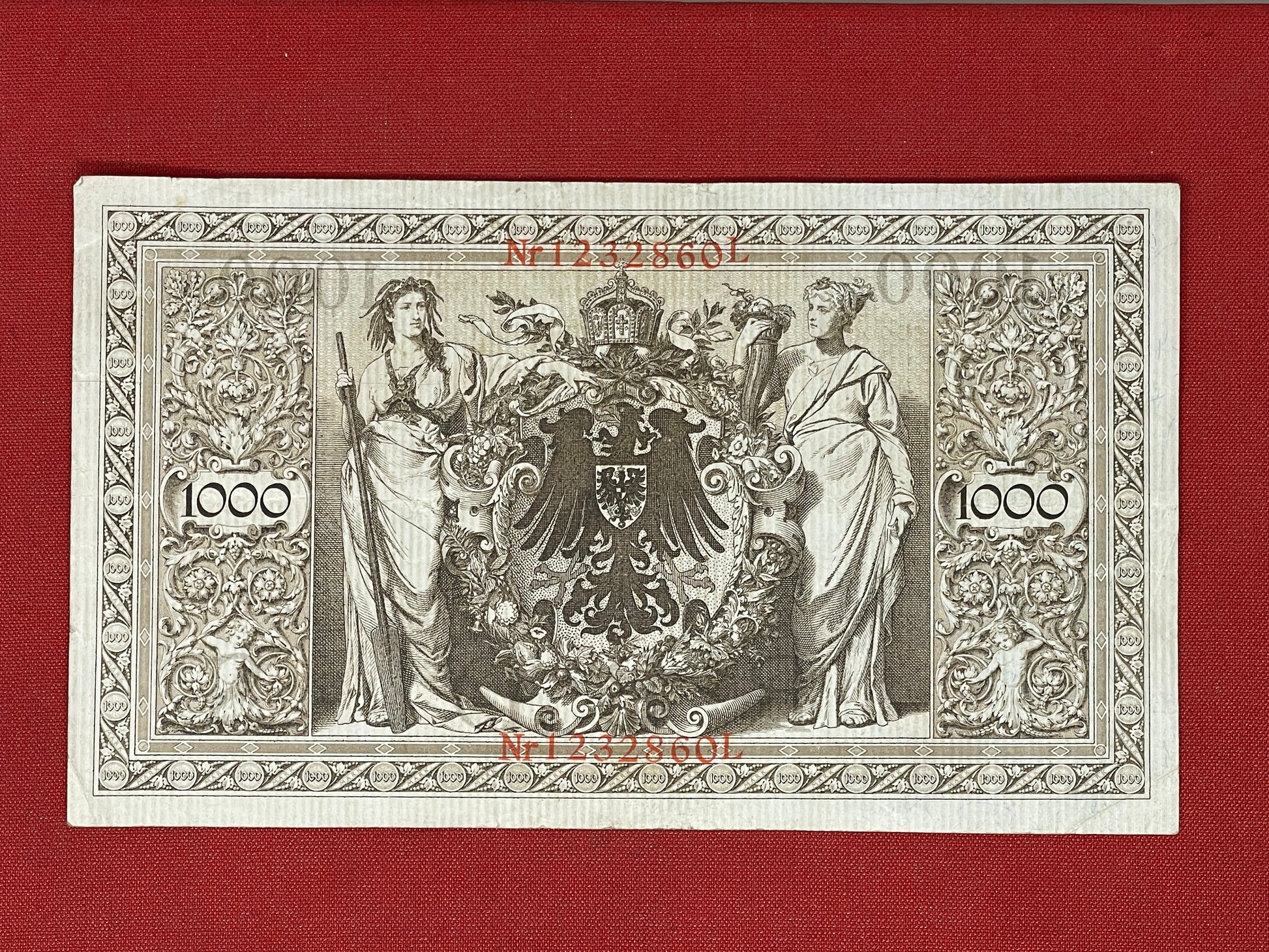 Banknote Germany 1000 Reichsbanknote  - Red seal - 1910