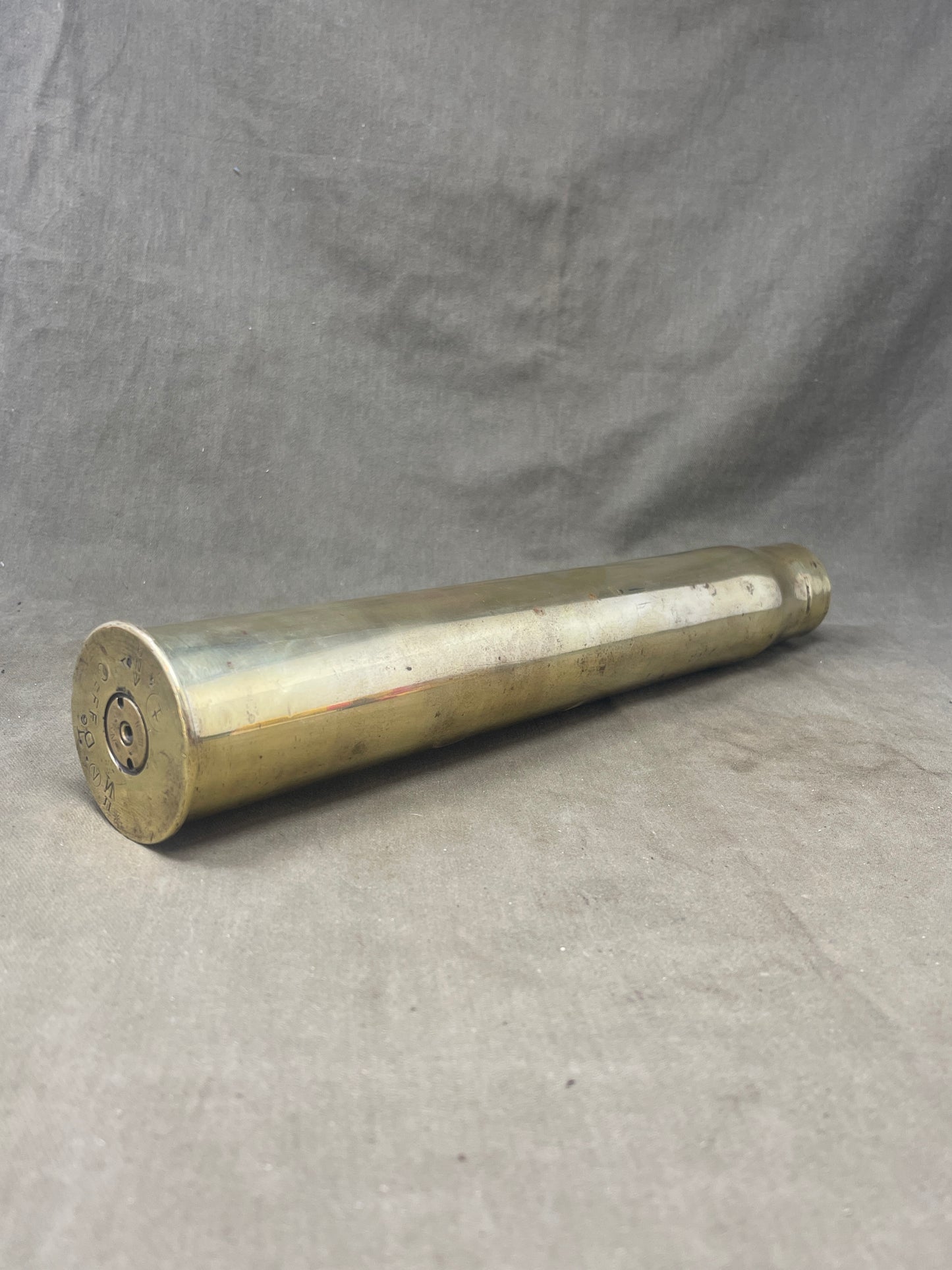 British 1897 6 Pdr Brass Shell Case  made by Kings Norton