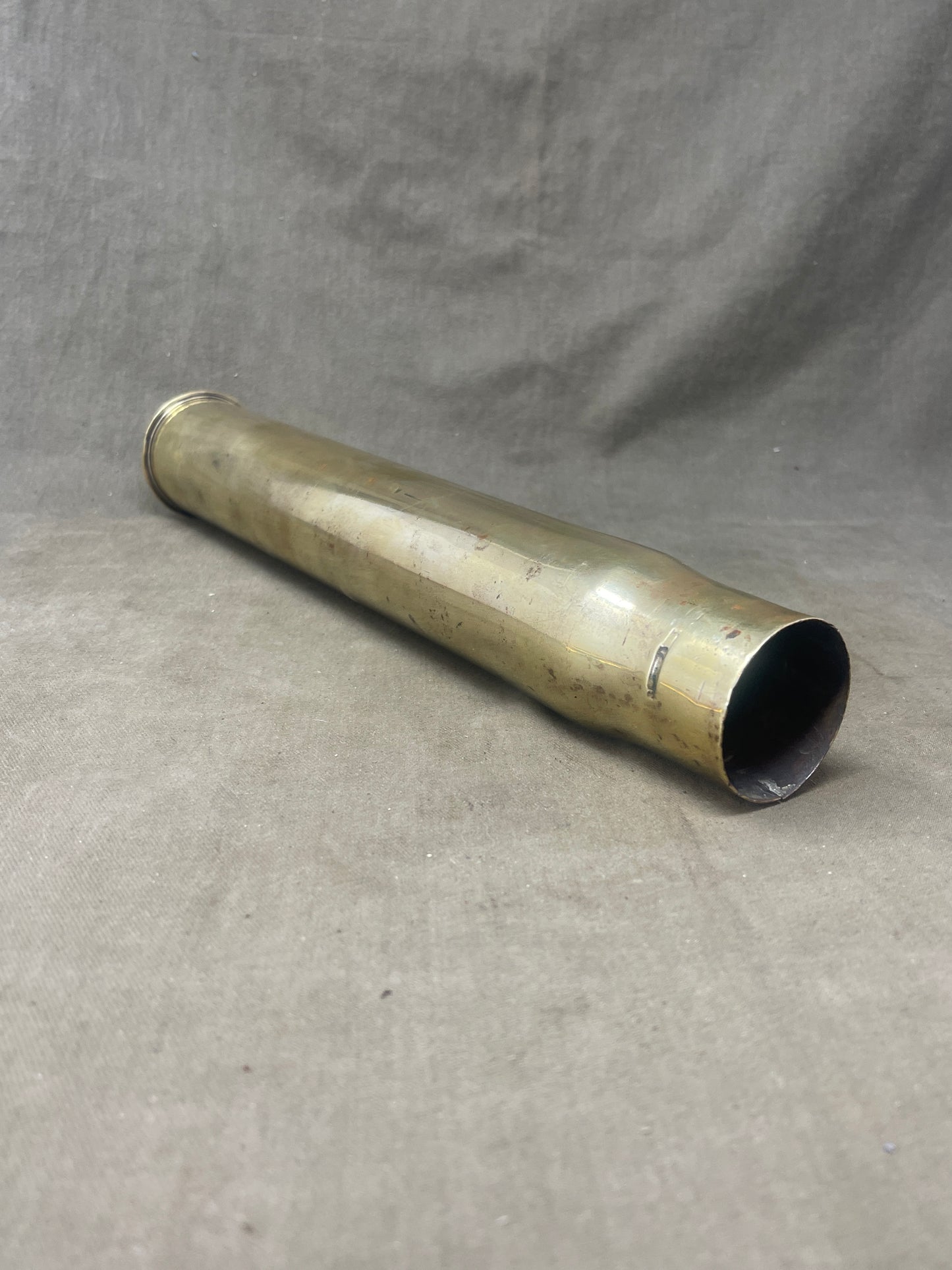 British 1897 6 Pdr Brass Shell Case  made by Kings Norton