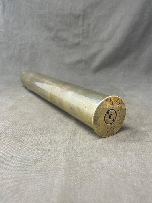 British 1897 6 Pdr Brass Shell Case  made by Kings Norton