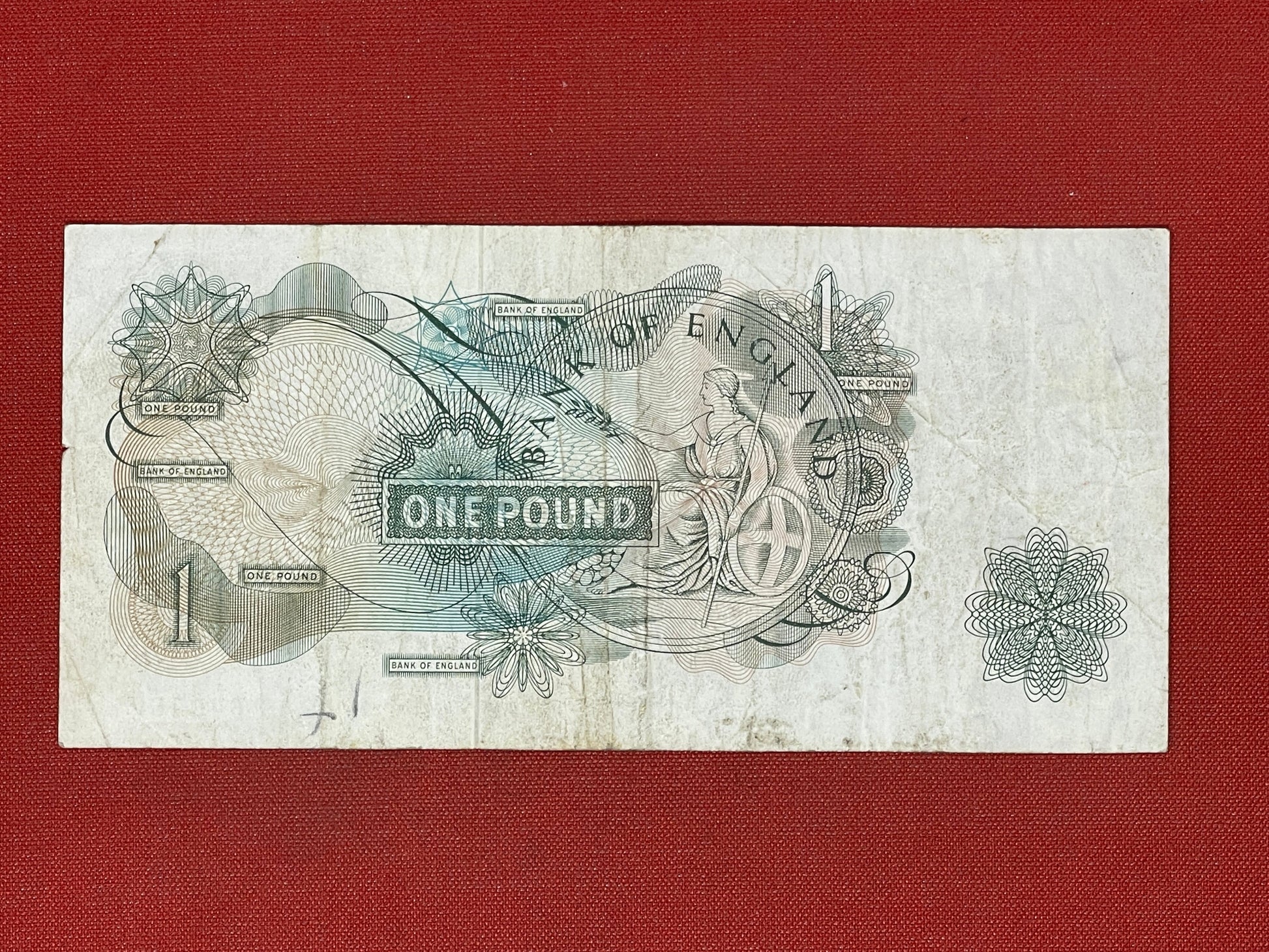 Bank of England £1 Banknote Signed J Hollom 1962 - 1966 ( Dugg B288 )