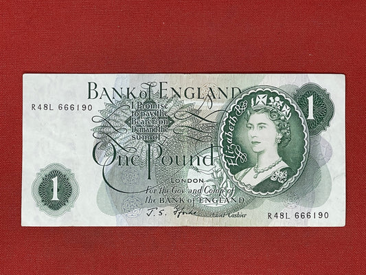 Bank of England £1 Banknote Signed J Fforde ( Dugg B307 )