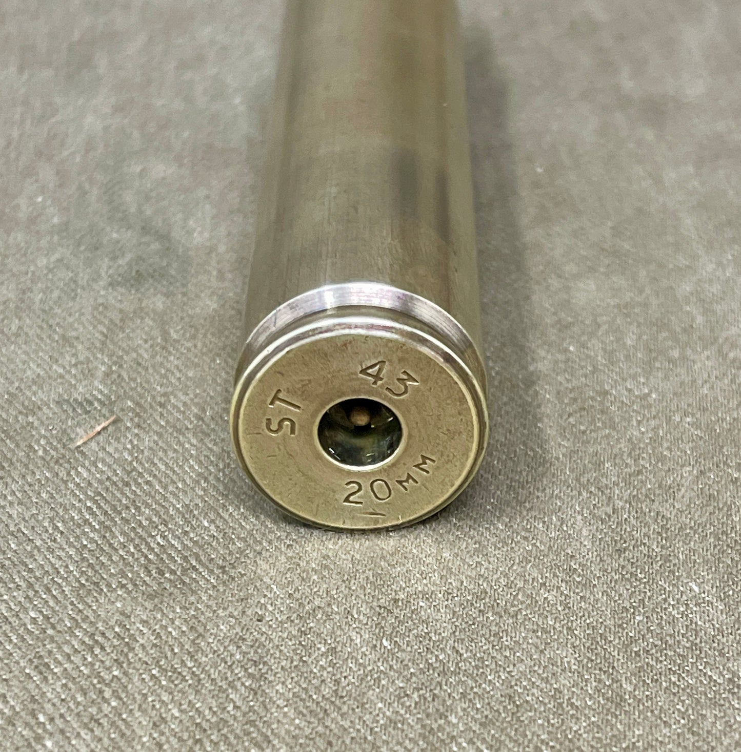 WWII 20mm Shell Cases – ST 1943 & BMARC 1940 Dated Pair | Original British Ordnance