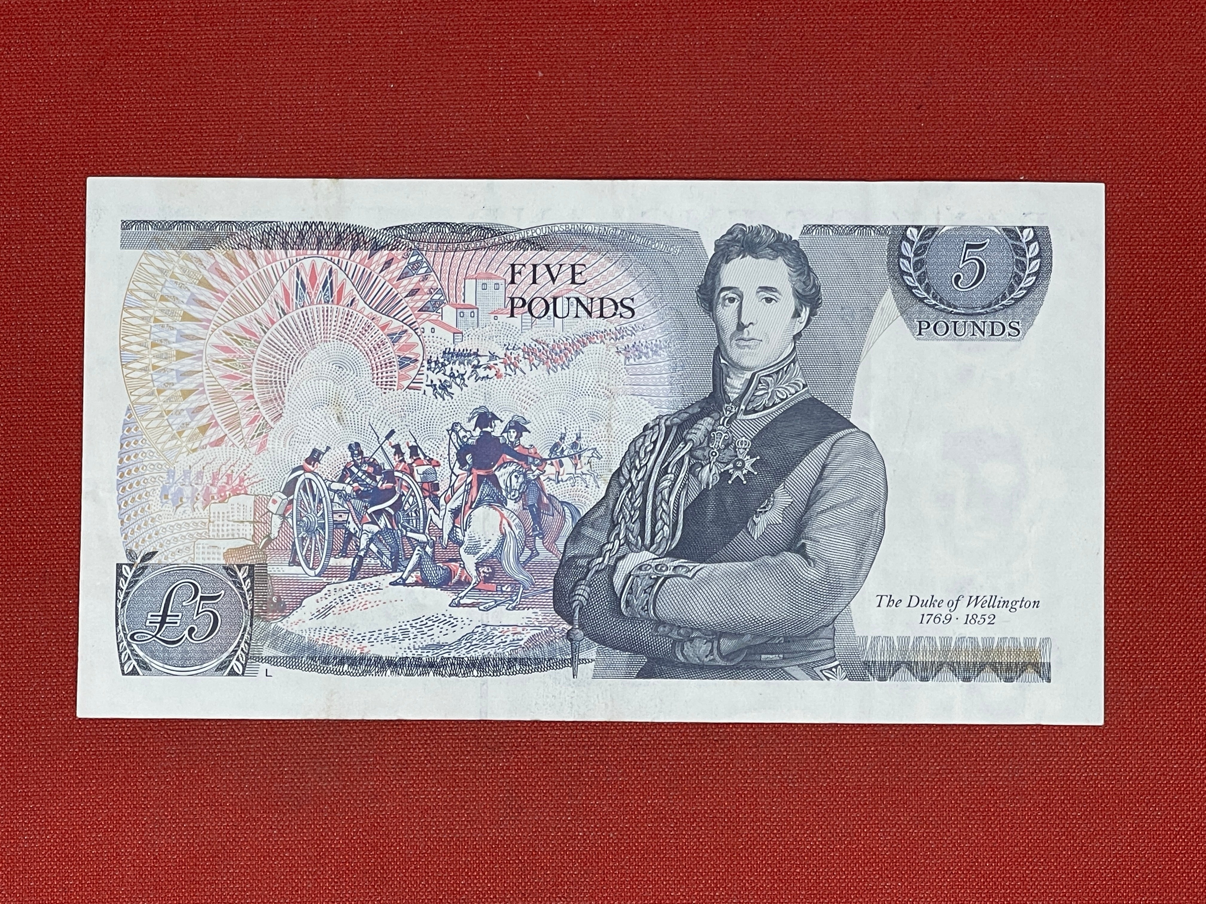 Bank Of England Five Pound Note G N Gill Dugg B353 Duke Of Wellington Bank Of England Five Pound Note G N Gill Dugg B353 Duke Of Wellington