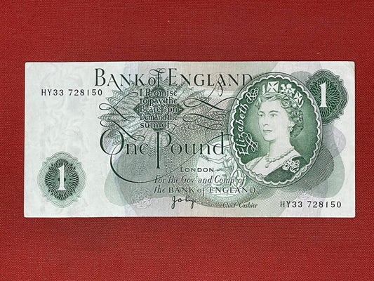 Bank of England £1 Banknote Signed J Fforde ( Dugg B322 )