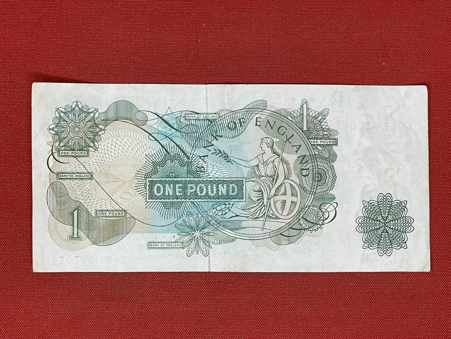 Bank of England £1 Banknote Signed J Page 1970 - 1980 ( Dugg B320 )